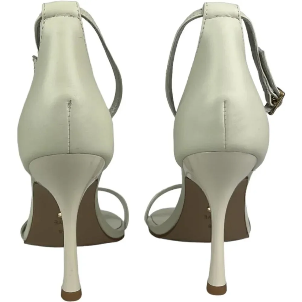 New Raye Women 9.5 US Lizz Heel White Leather Sandals Open-toe Shoes  $190